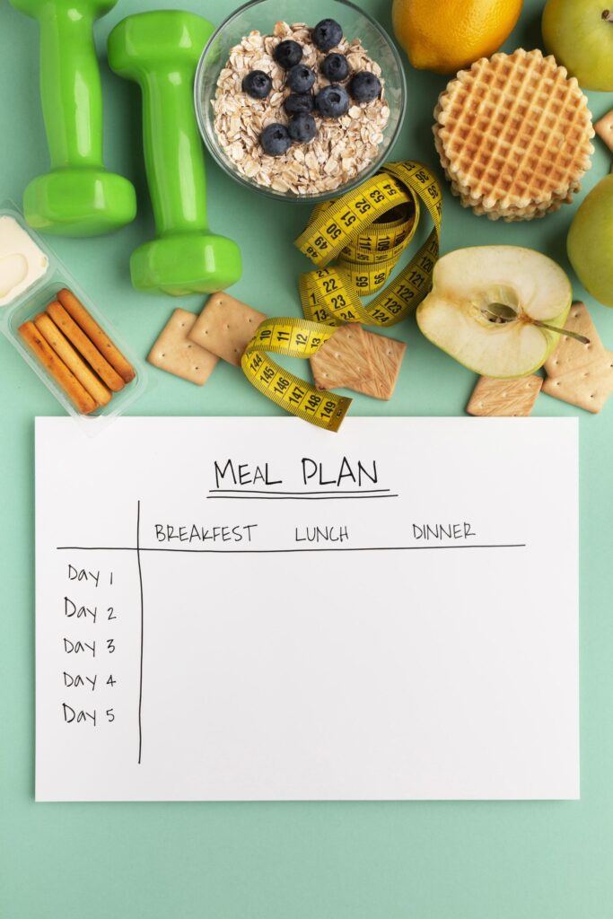 Make a diet plan chart